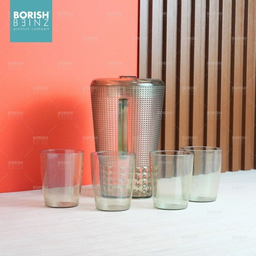 BORISH BEINZ JUG BOTOL BBKW JL01 GN pot+4cups(1500ml) | 2 - Login Megastore