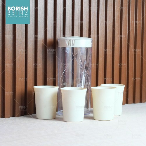 BORISH BEINZ JUG BOTOL BBKW JL08 CR pot+4cups(1500ml) | 2 - Login Megastore