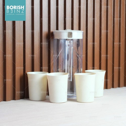 BORISH BEINZ JUG BOTOL BBKW JL08 CR pot+4cups(1500ml) | 3 - Login Megastore