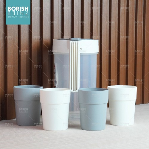 BORISH BEINZ JUG BOTOL BBKW TZ05 WH pot+4cups(1.8L) | 4 - Login Megastore