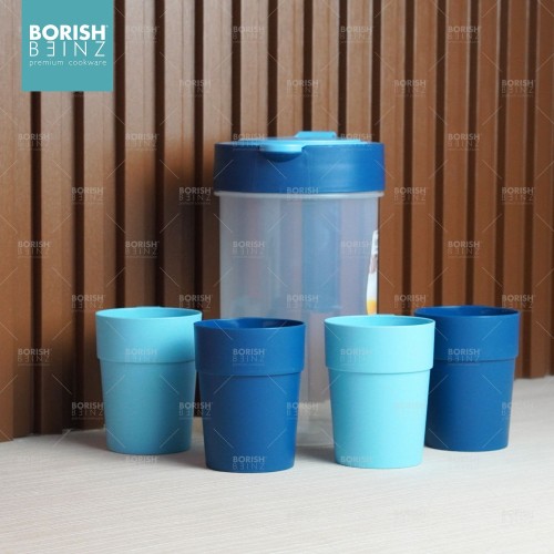 BORISH BEINZ JUG BOTOL BBKW TZ06 BU pot+4cups(1.8L) | 1 - Login Megastore