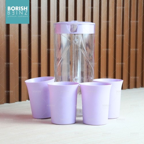 BORISH BEINZ JUG BOTOL BBKW JL08 PR pot+4cups(1500ml) | 1 - Login Megastore