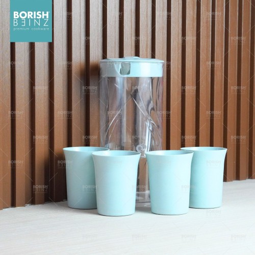 BORISH BEINZ JUG BOTOL BBKW JL08 TC pot+4cups(1500ml) | 1 - Login Megastore