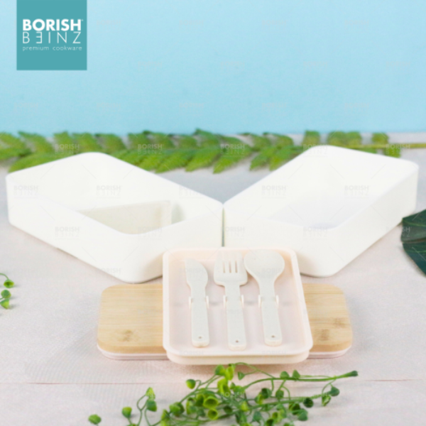 BORISH BEINZ LUNCH BOX BBKW CH01 WH DOUBLE LAYER | 2 - Login Megastore
