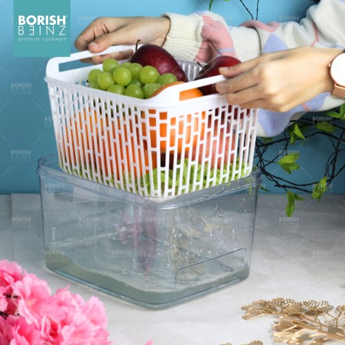 BORISH BEINZ DRAIN BASKET BBHW 8846 WH(23*20*15cm/3.5L) | 6 - Login Megastore