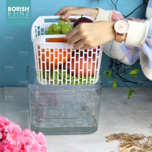 BORISH BEINZ DRAIN BASKET BBHW 8846 WH(23*20*15cm/3.5L) | 7 - Login Megastore