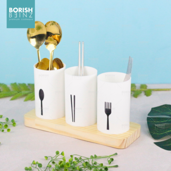 BORISH BEINZ TEMPAT SENDOK BBKW 1682 WH CUTLERY  3TUBE | 2 - Login Megastore