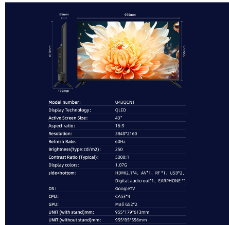 CHANGHONG LED TV U43QCN1 | 11 - Login Megastore