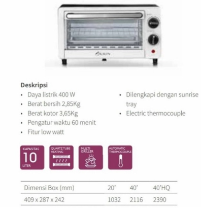 KIRIN - ELECTRIC OVEN KBO100MLW | 2 - Login Megastore