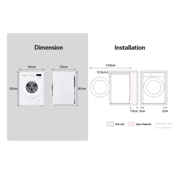 LG FRONT LOAD WM FB1207S6W | 5 - Login Megastore