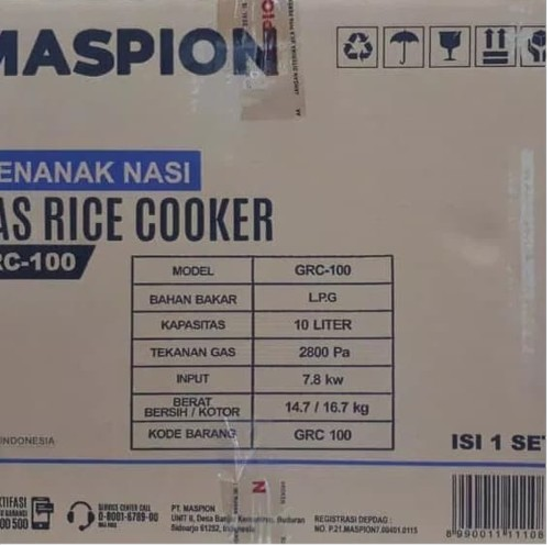 MASPION RICE COOKER  GRC100 | 3 - Login Megastore