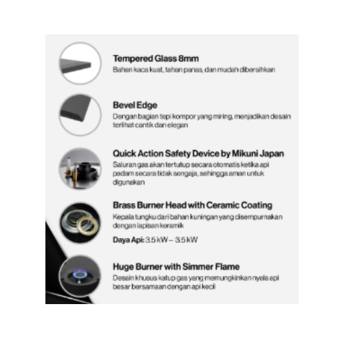 RINNAI BUILT IN GAS 2B RB782GB | 3 - Login Megastore