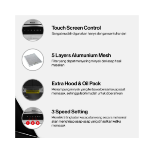 RINNAI CHIMNEY HOOD RHC109GC | 3 - Login Megastore