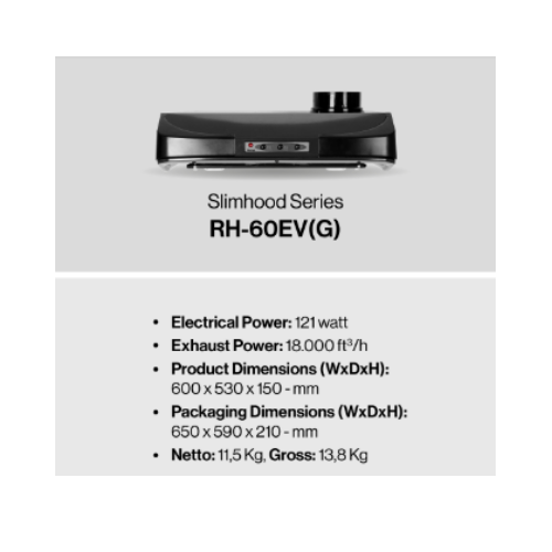 RINNAI SLIM HOOD RH60EVG | 3 - Login Megastore
