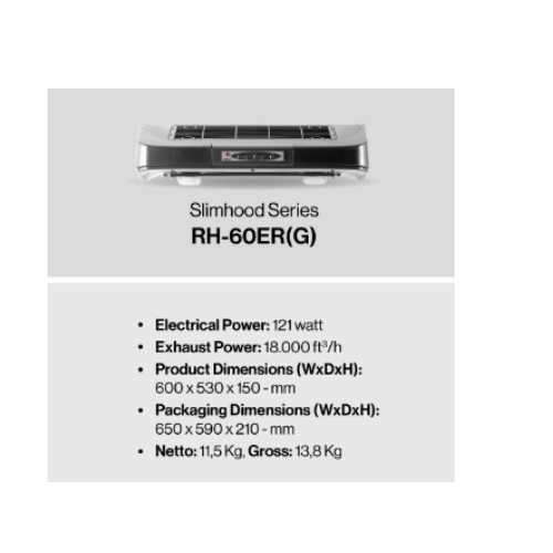 RINNAI SLIM HOOD RH60ERG | 2 - Login Megastore