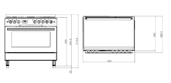 TEKA FREE STANDING GAS FS905MAXIGRAPHITE | 3 - Login Megastore