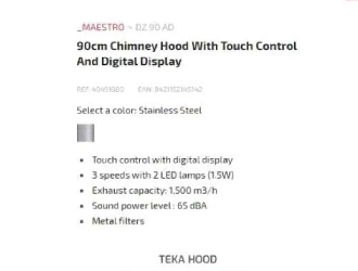 TEKA CHIMNEY HOOD DZ90AD | 3 - Login Megastore