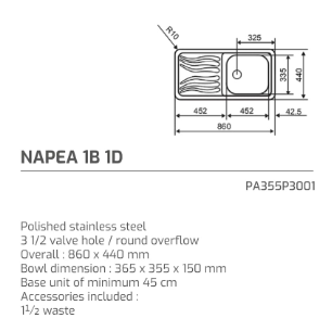 TEKA SINK SNTR PA355P3001/NAPEA | 2 - Login Megastore