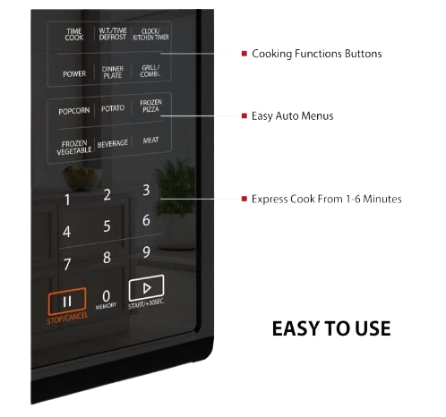 TOSHIBA MICROWAVE OVEN MMEM24PBK | 4 - Login Megastore