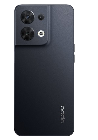 OPPO ANDROID SMART RENO8 5G 8+256GB GLOWING BLACK | 1 - Login Megastore