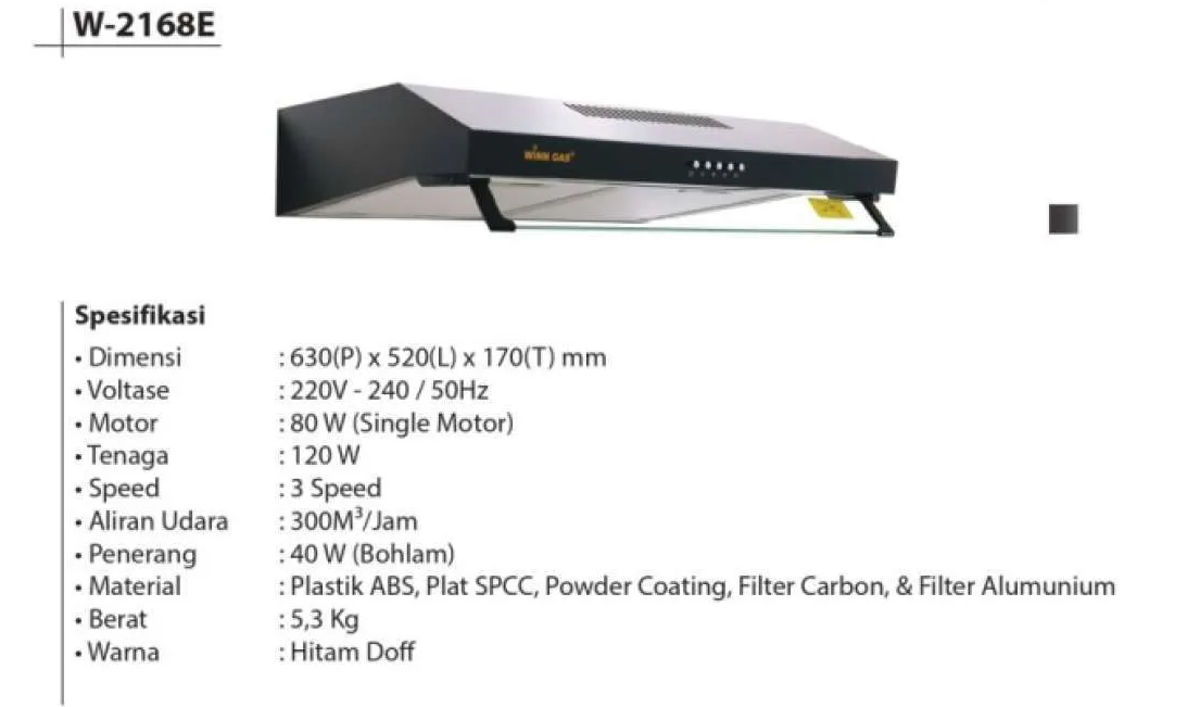 WINN GAS SLIM HOOD W2168E | 4 - Login Megastore