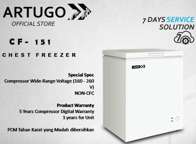 ARTUGO 1D FREEZER CF151 | 2 - Login Megastore