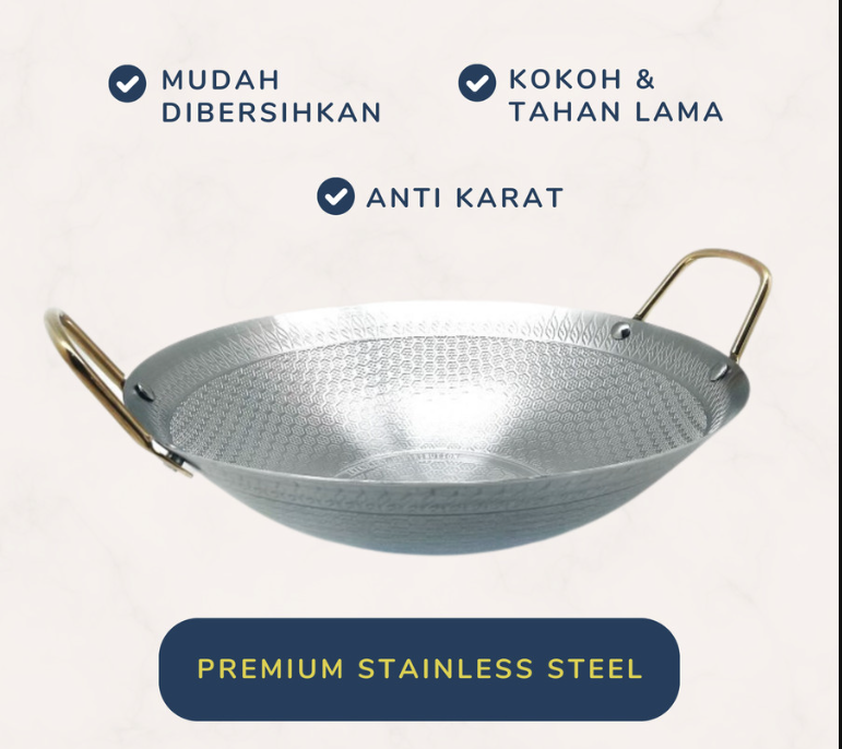 JEJU WOK PAN KI0275J 22CMSTAINLESS0.4MM | 5 - Login Megastore