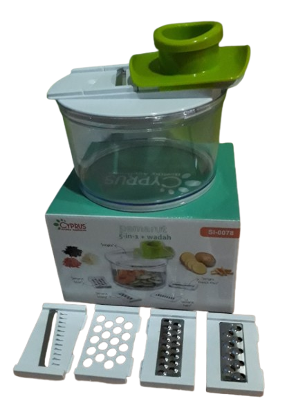 JEJU PERLENGKAPAN DAPUR GRATER 5IN1+WADAH SI0078 | 1 - Login Megastore