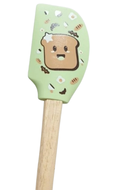 JEJU PERLENGKAPAN DAPUR SPATULA SILICONE PATTERN HIJAU AM 1281 | 3 - Login Megastore