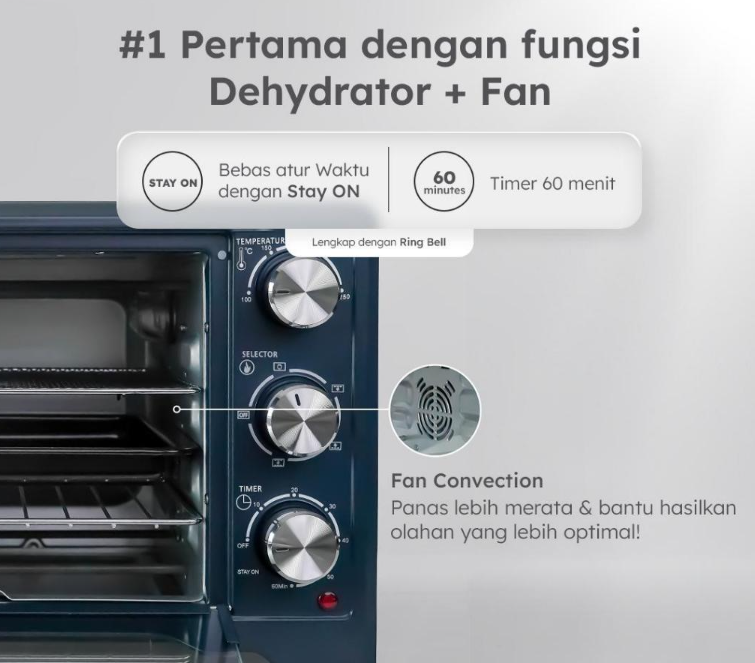 ECOHOME ELECTRIC OVEN EOP777 PEARL WHITE | 7 - Login Megastore