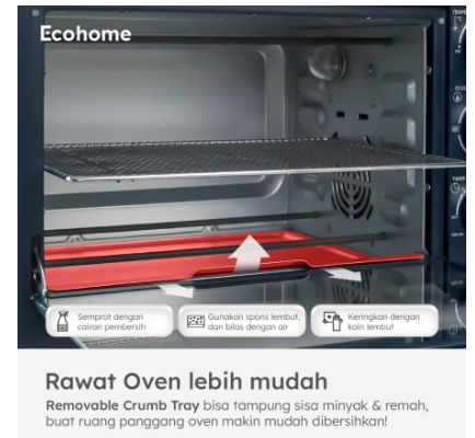 ECOHOME ELECTRIC OVEN EOP777 AQUAMARINE | 5 - Login Megastore