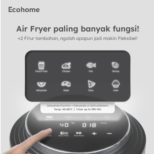 ECOHOME-AIR FRYER-EAF777 WHITE | 1 - Login Megastore