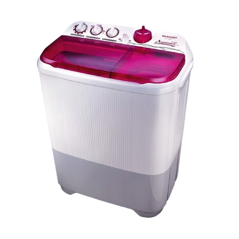Mesin Cuci 2 Tabung SHARP EST85CRPK Pink 8 Kg Super Aquamagic Filter | 1 - Login Megastore