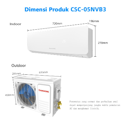 CHANGHONG SPLIT AC CSC05NVB4 | 3 - Login Megastore