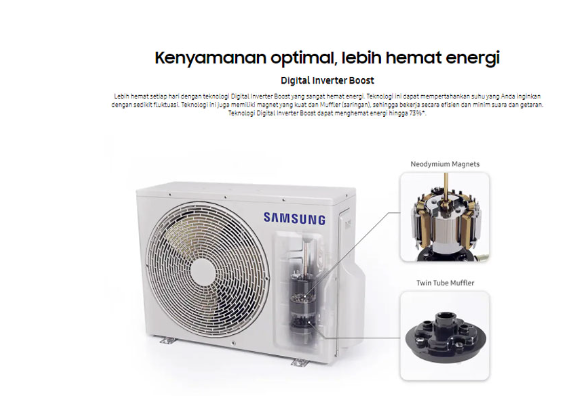 SAMSUNG SPLIT AC AR13BYFANWKNSE | 15 - Login Megastore