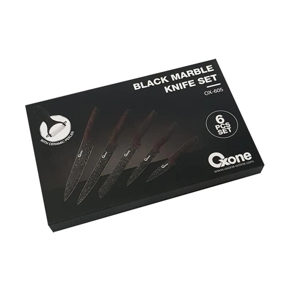 OXONE-KNIFE SET BLACK MARBEL OX605 | 2 - Login Megastore