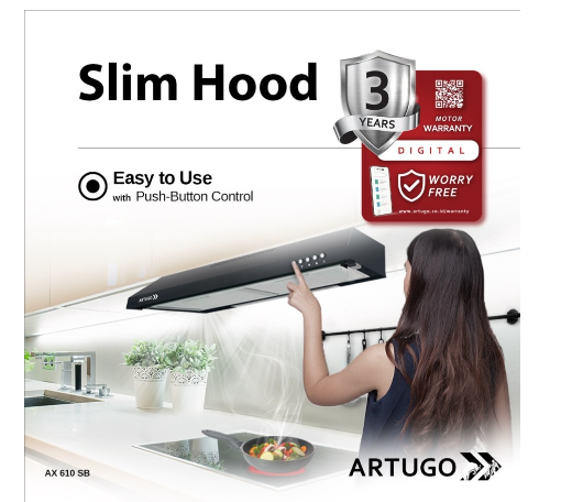 ARTUGO SLIM HOOD AX610SB | 2 - Login Megastore