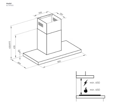 ELECTROLUX CHIMNEY HOOD ECT9740S | 7 - Login Megastore