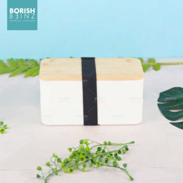 BORISH BEINZ LUNCH BOX BBKW CH01 WH DOUBLE LAYER - Login Megastore