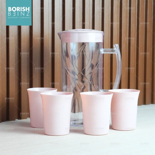 BORISH BEINZ JUG BOTOL BBKW JL06 PK pot+4cups(1500ml)