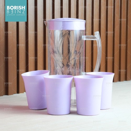 BORISH BEINZ JUG BOTOL BBKW JL08 PR pot+4cups(1500ml)