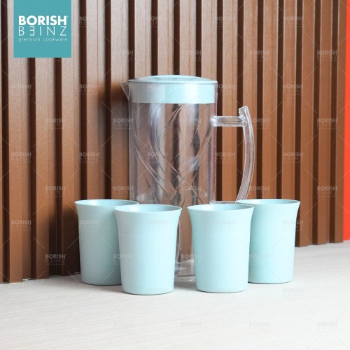 BORISH BEINZ JUG BOTOL BBKW JL08 TC pot+4cups(1500ml)