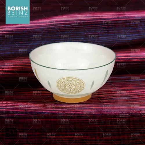 BORISH BEINZ BOWL CRMC YH 02 STONE PATTERN BOWL(7")