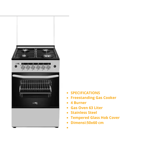 LINEA FREE STANDING GAS LFS504SILVER - Login Megastore