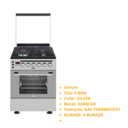 TEKA FREE STANDING GAS FS604SILVER - Login Megastore