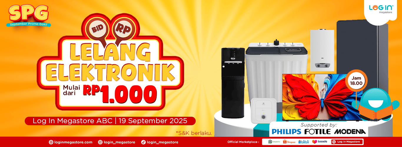 Promo Log In Lelang Elektronik Rp1.000 - Login Megastore