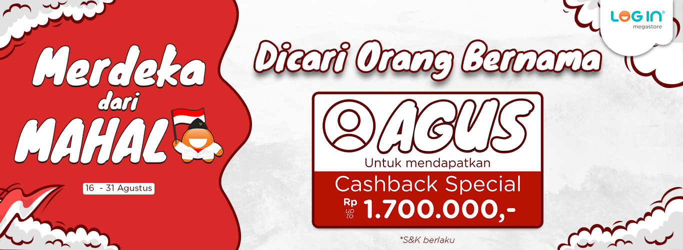 Promo Cashback Spesial Agus - Login Megastore